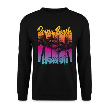 Poipu Beach Hawaii - Unisex Sweatshirt - black - Front - Alina (178cm) & Michal (187cm)
