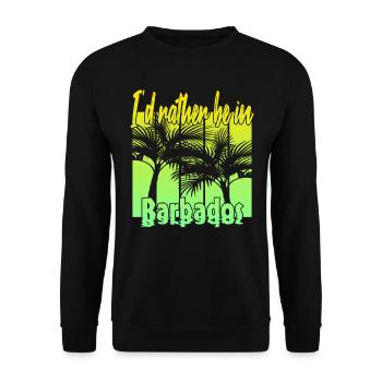 I'd rather be in Barbados - Unisex Sweatshirt - black - Front - Alina (178cm) & Michal (187cm)