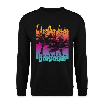 I'd rather be in Barbados - Unisex Sweatshirt - black - Front - Alina (178cm) & Michal (187cm)