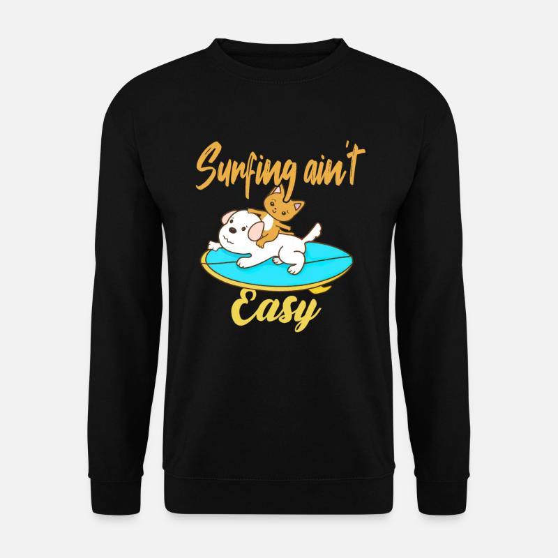Surfing ain't Easy - Unisex Pullover - Schwarz