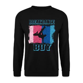 Breakdance Junge Breakdancer BBoy - Unisex Pullover - Schwarz - Vorne - Alina (178cm) & Michal (187cm)