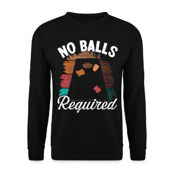 Cornhole Game No Balls required Tossing Player - Unisex Sweatshirt - black - Front - Alina (178cm) & Michal (187cm)