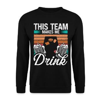 Cornhole Drinking Team Funny Cornhole Player - Unisex Pullover - Schwarz - Vorne - Alina (178cm) & Michal (187cm)
