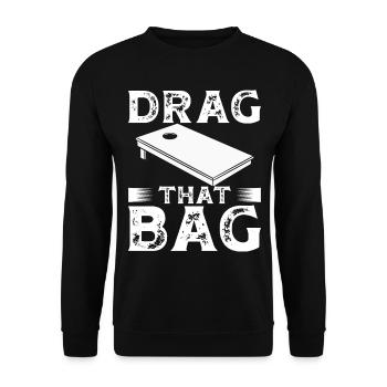 Cornhole Player Team Tosser Cornament Tossing - Unisex Sweatshirt - black - Front - Alina (178cm) & Michal (187cm)