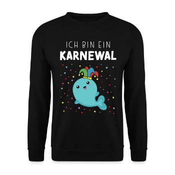 Karnewal Karneval Fasnacht Konfetti Kostümersatz - Unisex Pullover - Schwarz - Vorne - Alina (178cm) & Michal (187cm)