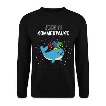 Karneval Konfetti Fasnacht Sommerferien Jecken - Unisex Pullover - Schwarz - Vorne - Alina (178cm) & Michal (187cm)