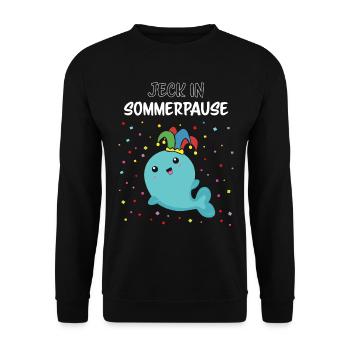 Karneval Konfetti Fasnacht Sommerferien Jecken - Unisex Pullover - Schwarz - Vorne - Alina (178cm) & Michal (187cm)