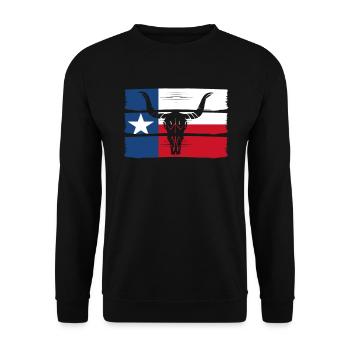 Texas Flag State America Texan USA Texas - Unisex Sweatshirt - black - Front - Alina (178cm) & Michal (187cm)