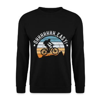 Oh Easy E-bike Electric Bike Bike Cycling - Unisex Sweatshirt - black - Front - Alina (178cm) & Michal (187cm)