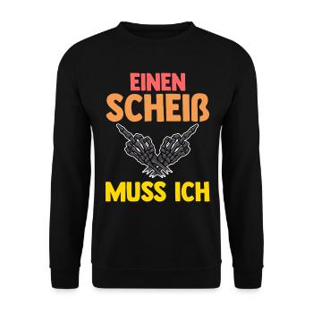 N Scheiß Muss Ich - Unisex Pullover - Schwarz - Vorne - Alina (178cm) & Michal (187cm)