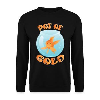 Pot Of Gold Goldfish Fish Farming Aquarist Aquarium - Unisex Sweatshirt - black - Front - Alina (178cm) & Michal (187cm)