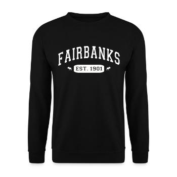 Alaska Geschenk USA Natur Bär Denali Grizzly Wald - Unisex Pullover - Schwarz - Vorne - Alina (178cm) & Michal (187cm)