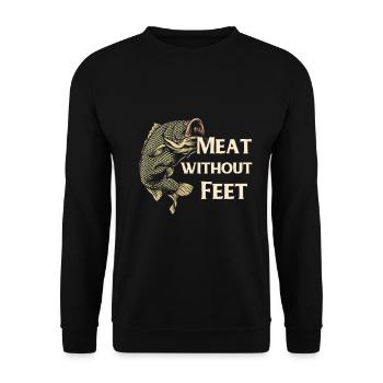 Fishing Tshirt Man Fisherman Rod Fishing Fishing - Unisex Sweatshirt - black - Front - Alina (178cm) & Michal (187cm)