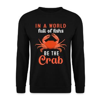 T-shirt de crabe de crabe de crevette de scorpion de homard - Sweat-shirt Unisexe - noir - Devant - Alina (178cm) & Michal (187cm)
