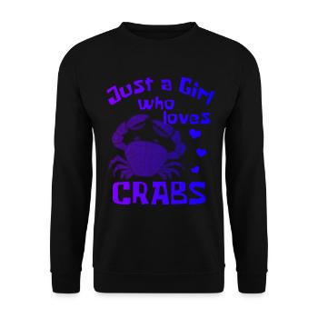 Krebs Geschenk Schrimp Krabbe Hummer Skorpion - Unisex Pullover - Schwarz - Vorne - Alina (178cm) & Michal (187cm)