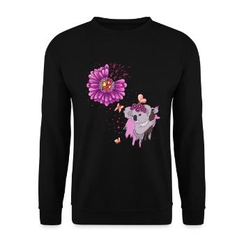 Breast Cancer Gift Breast Cancer Cancer Pink - Unisex Sweatshirt - black - Front - Alina (178cm) & Michal (187cm)