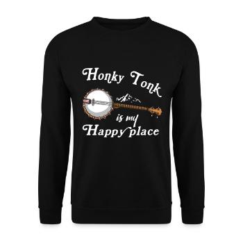 Banjo Shirts For Men Bluegrass Appalachia Folk - Unisex Sweatshirt - black - Front - Alina (178cm) & Michal (187cm)