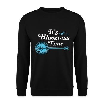 Banjo Shirts For Men Bluegrass Appalachia Folk - Unisex Sweatshirt - black - Front - Alina (178cm) & Michal (187cm)