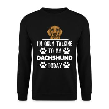 Dachshund Gift Dixie Viennese Doxie Dachshund - Unisex Sweatshirt - black - Front - Alina (178cm) & Michal (187cm)