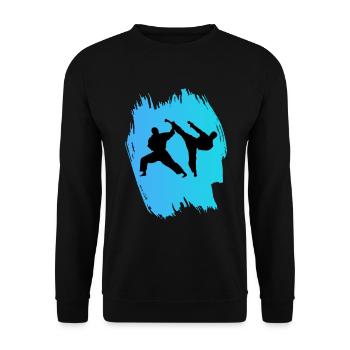 Karaté - Sweat-shirt Unisexe - noir - Devant - Alina (178cm) & Michal (187cm)