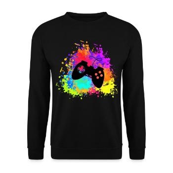 Humour Jeux Vidéo Mode Joueur Activé Cadeau Gamer - Sweat-shirt Unisexe - noir - Devant - Alina (178cm) & Michal (187cm)