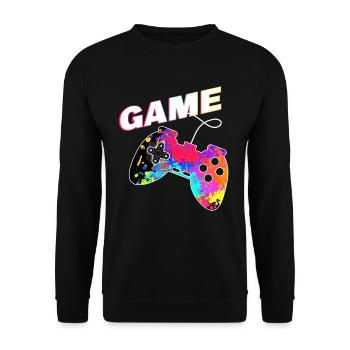 Humour Jeux Vidéo Mode Joueur Activé Cadeau Gamer - Sweat-shirt Unisexe - noir - Devant - Alina (178cm) & Michal (187cm)