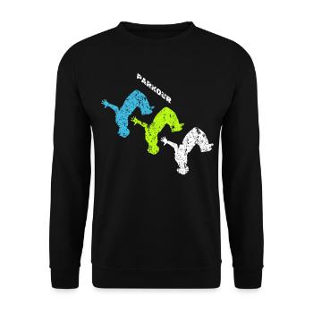 Parkour - Sweat-shirt Unisexe - noir - Devant - Alina (178cm) & Michal (187cm)