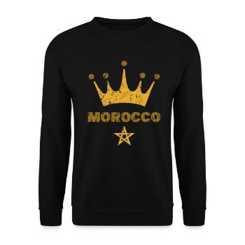 Marokko - Unisex Pullover - Schwarz - Vorne - Alina (178cm) & Michal (187cm)
