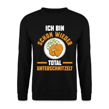 Ich Bin Schon Wieder Total Unterpommest - Unisex Pullover - Schwarz - Vorne - Alina (178cm) & Michal (187cm)