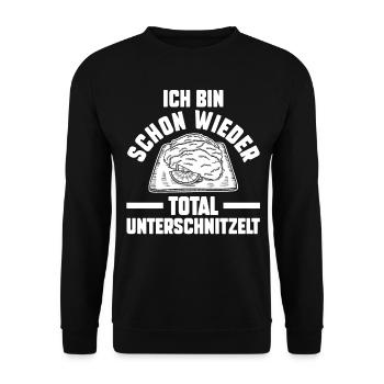 Ich Bin Schon Wieder Total Unterpommest - Unisex Pullover - Schwarz - Vorne - Alina (178cm) & Michal (187cm)