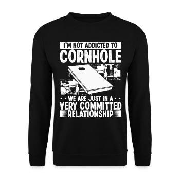 Équipe de relations engagées par un joueur de Cornhole - Sweat-shirt Unisexe - noir - Devant - Alina (178cm) & Michal (187cm)