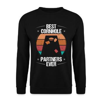 Cornhole Player Meilleurs partenaires de l’histoire de l’équipe Cornhole - Sweat-shirt Unisexe - noir - Devant - Alina (178cm) & Michal (187cm)