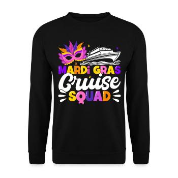 Mardi Gras Cruise Squad - Unisex Pullover - Schwarz - Vorne - Alina (178cm) & Michal (187cm)