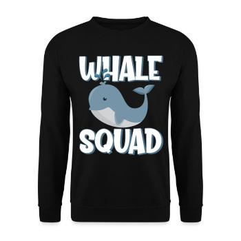 Whale Squad - Unisex Pullover - Schwarz - Vorne - Alina (178cm) & Michal (187cm)