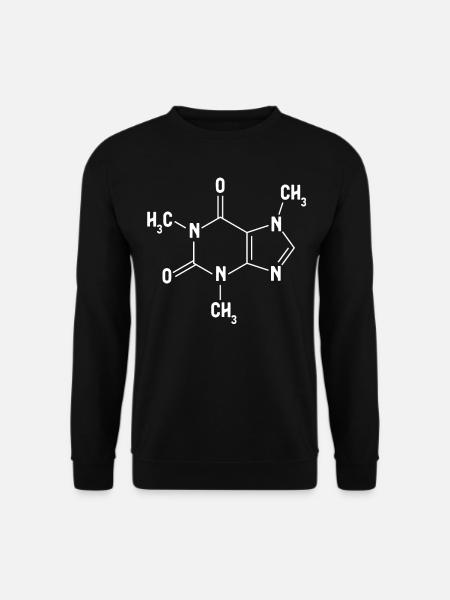 Caffeine Molecule Liebhaber von chemischem Kaffee - Unisex Pullover - Schwarz