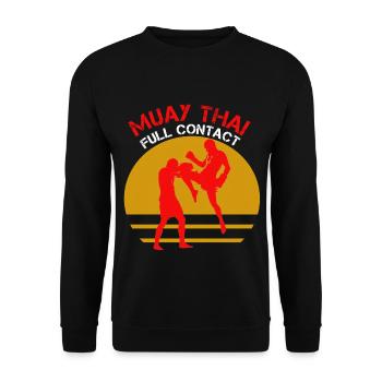 Muay Thai - Unisex Pullover - Schwarz - Vorne - Alina (178cm) & Michal (187cm)