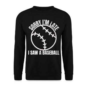 Baseball Lustig - Unisex Pullover - Schwarz - Vorne - Alina (178cm) & Michal (187cm)