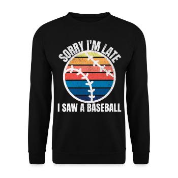 Baseball Lustig - Unisex Pullover - Schwarz - Vorne - Alina (178cm) & Michal (187cm)