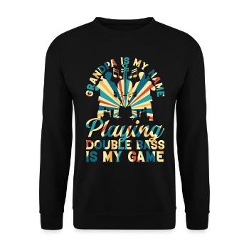 Playing Double Bass Is My Game - Double Bassist Gr - Unisex Sweatshirt - black - Front - Alina (178cm) & Michal (187cm)