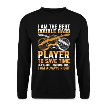 Contrebassiste - Je suis le meilleur contrebassiste - Sweat-shirt Unisexe - noir - Devant - Alina (178cm) & Michal (187cm)