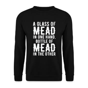 Honig Wein Met Biene Hausbrauer Viking Renaissance - Unisex Pullover - Schwarz - Vorne - Alina (178cm) & Michal (187cm)