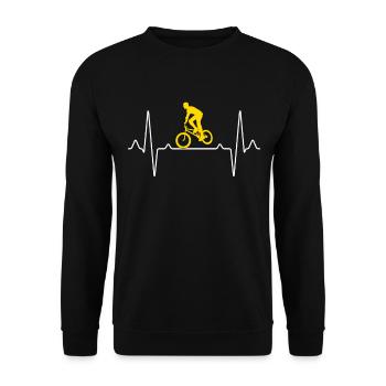 Battement de cœur BMX - Sweat-shirt Unisexe - noir - Devant - Alina (178cm) & Michal (187cm)