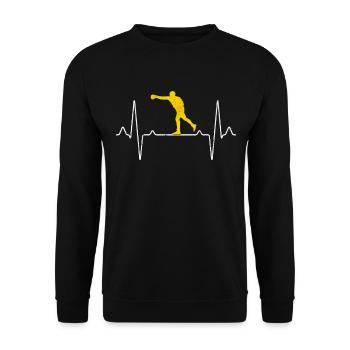 Battement de cœur de boxe - Sweat-shirt Unisexe - noir - Devant - Alina (178cm) & Michal (187cm)