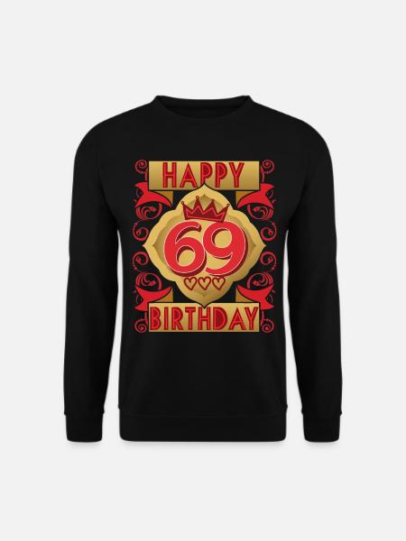 69. Geburtstag 69 Jahre alt Spruch, Vintage-Design - Unisex Pullover - Schwarz