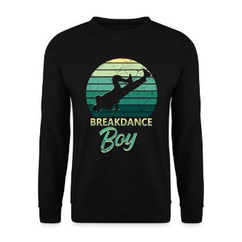 Breakdance Boy Kids Breaker Dancers - Unisex Sweatshirt - black - Front - Alina (178cm) & Michal (187cm)