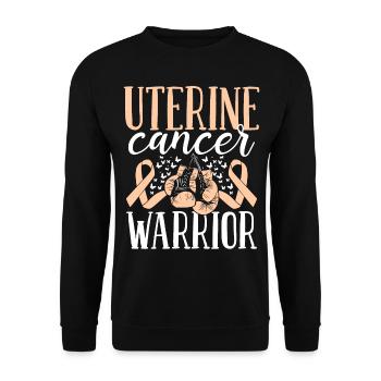 Gants de sensibilisation au cancer de l’utérus Warrior - Sweat-shirt Unisexe - noir - Devant - Alina (178cm) & Michal (187cm)