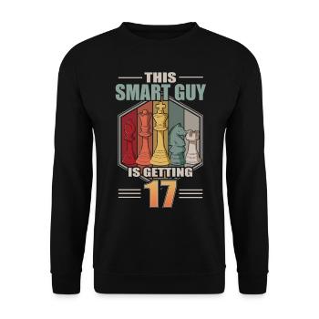 Smart Guy obtient 17 Retro Chess 17 Birthday - Sweat-shirt Unisexe - noir - Devant - Alina (178cm) & Michal (187cm)