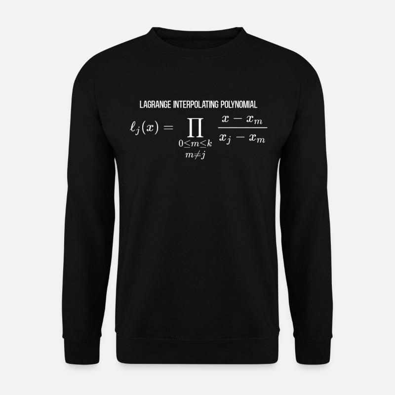 Lagrange Interpolating Polynomial Math Mathematics - Unisex Sweatshirt - black