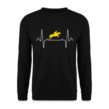 Equestrian heartbeat - Unisex Sweatshirt - black - Front - Alina (178cm) & Michal (187cm)