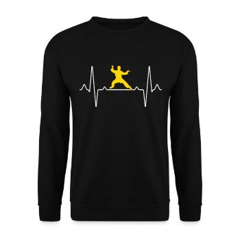 Battement de cœur d’arts martiaux - Sweat-shirt Unisexe - noir - Devant - Alina (178cm) & Michal (187cm)